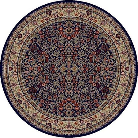 CONCORD GLOBAL 5 ft. 3 in. Jewel Sarouk - Round, Navy 41140